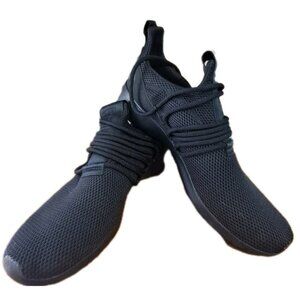 Adidas Men's 14 Black Cloudfoam Slip-On Mid-Top Sneakers